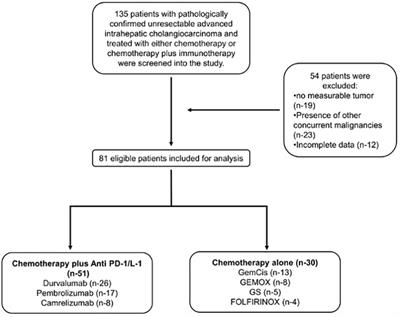 Real-world outcomes of chemotherapy plus immune checkpoint inhibitors versus chemotherapy alone in advanced, unresectable, and recurrent intrahepatic cholangiocarcinoma